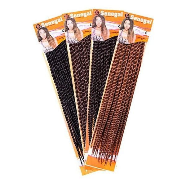 Dream Hair Health & Beauty Schwarz-Braun #1B Dream Hair S-Senegal Soft Bulk Synthetic Hair