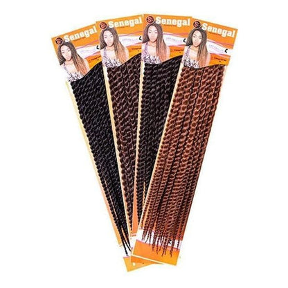 Dream Hair Health & Beauty Schwarz-Braun #1B Dream Hair S-Senegal Soft Bulk Synthetic Hair