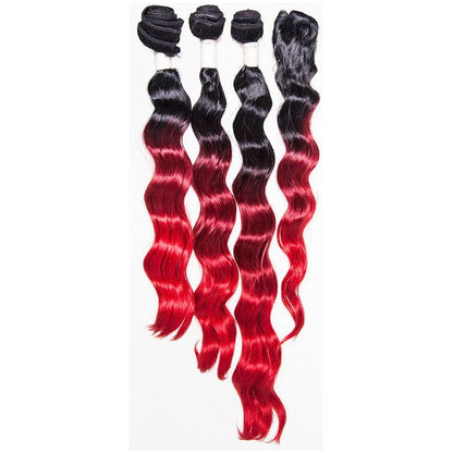 Dream Hair Ombre Kunsthaar Tressen 4Pcs - Gtworld.de