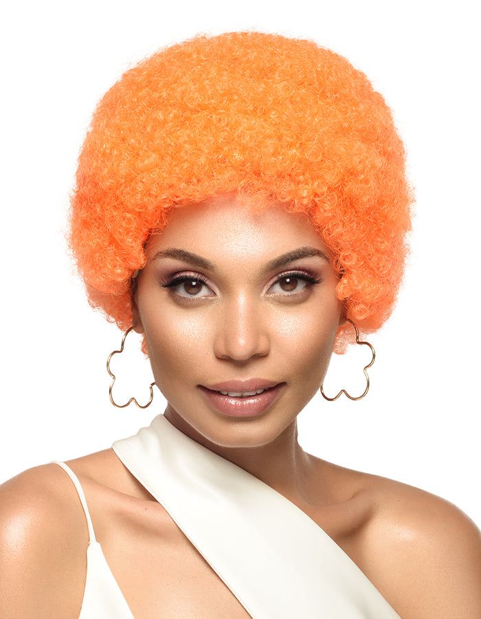 Dream Hair Wig Afro Medium Synthetic Hair, Kunsthaar Perücke, Afroperücke, Color:Orange