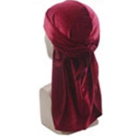Dreamfix Dreamfix Durag Silky Velvet Cap Ultimate Compression for 360° Waves:Wine Red