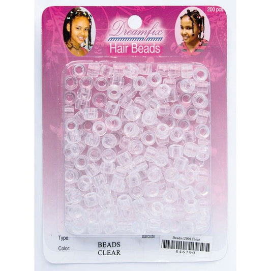 Dreamfix Hair Beads/Perles de cheveux, Clear, 200er Pack | gtworld.be 