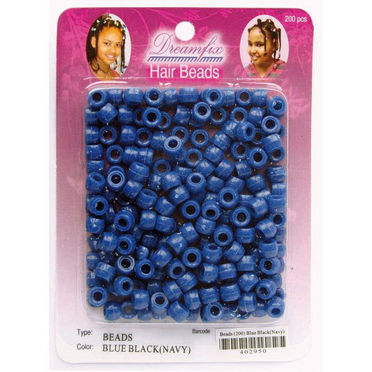 Dreamfix Dreamfix Hair Beads/Haarperlen, Navy, 200Er Pack