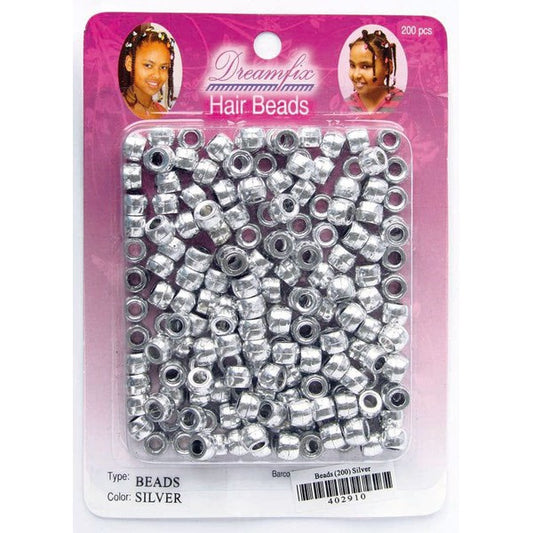 Dreamfix Hair Beads/Perles de cheveux, Silver, 200er Pack | gtworld.be 