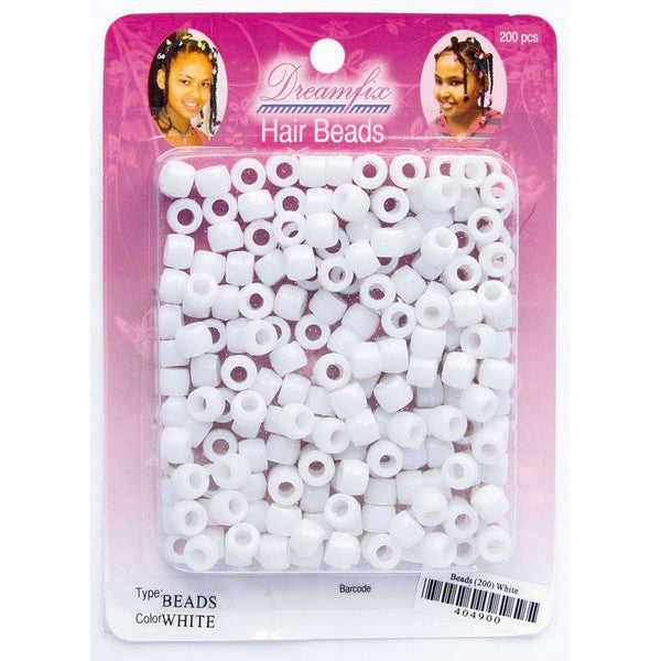 Dreamfix Dreamfix Hair Beads/Haarperlen, White, 200er Pack