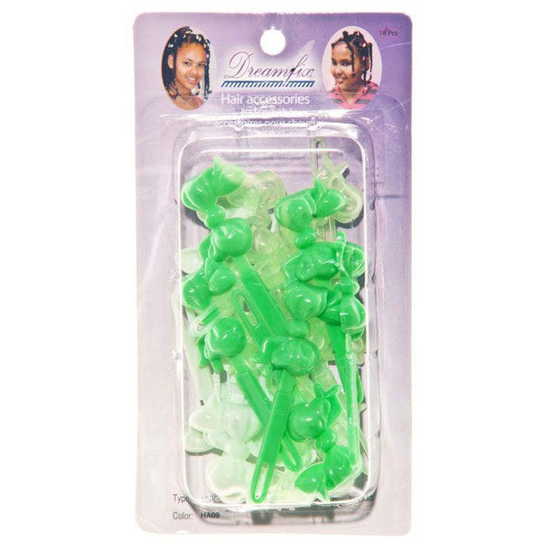 Dreamfix Kids Hair Accessories, Green Tone Colour Ha09, 18Pcs | gtworld.be 