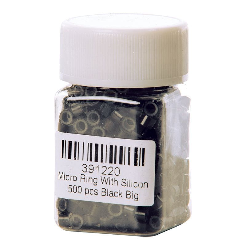 Dreamfix Micro Rings with Silicon Big Black 500pcs | gtworld.be 