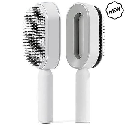 Dreamfix Self Cleaning Hair Detangling and Scalp Massager Brushes White/Purple | gtworld.be | white