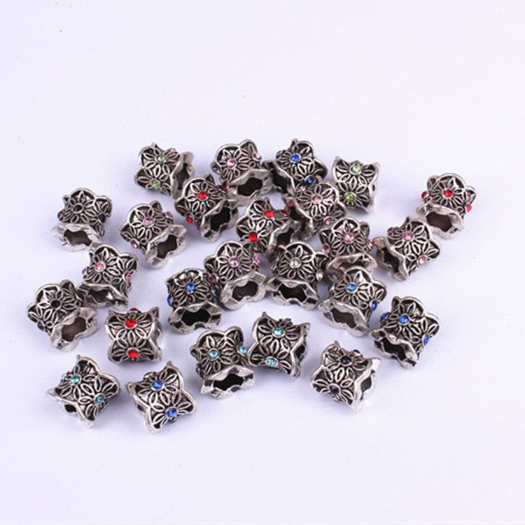 Dreamfix Dreamfix Tibetan Silver Flower Mix With Charm Diamond 24pcs