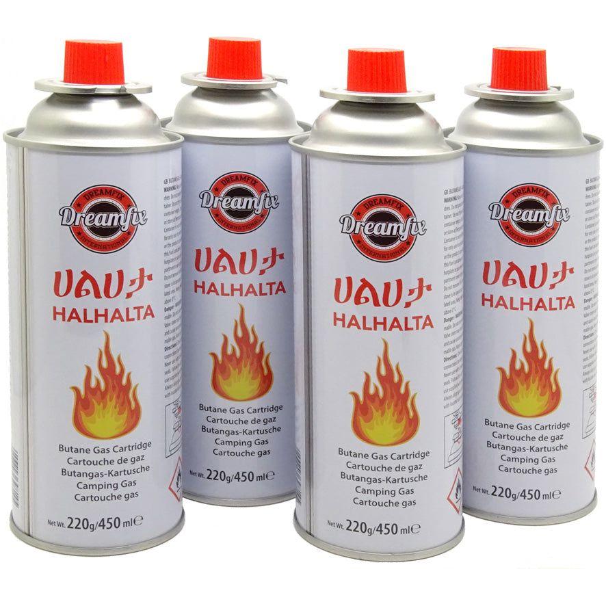 Dreamfix HalHalta Butane Gas Cartidge 4 pcs Pack x 220g - Gtworld.de