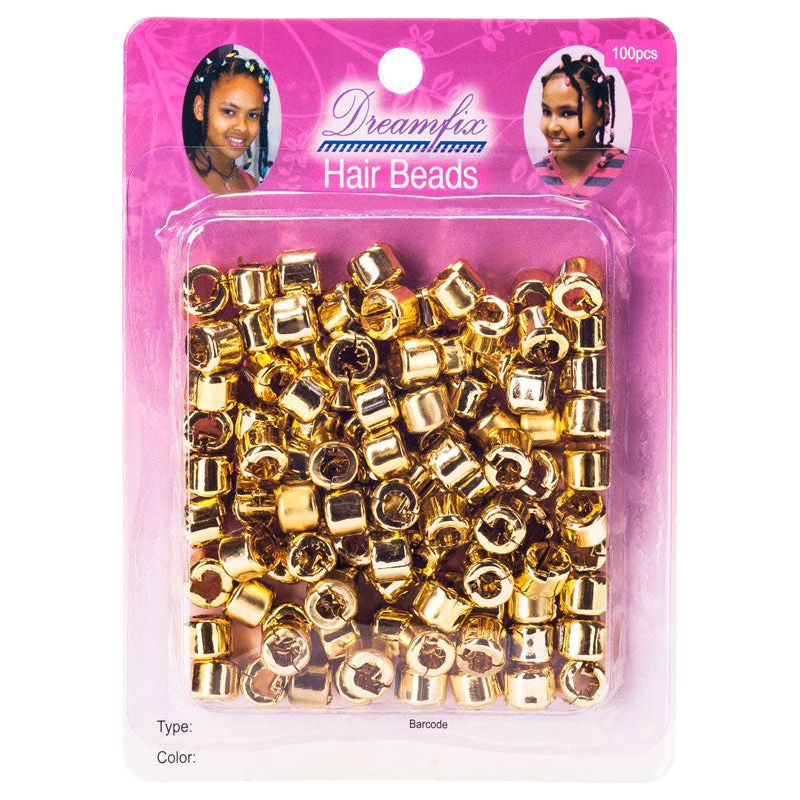 Dreamfix Health & Beauty 100 PCS Gold Dreamfix Hair Beads Open & Close 100 Per Pack