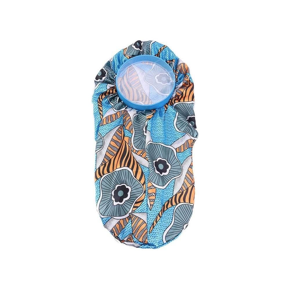 Dreamfix Health & Beauty Adult Blue Dreamfix Africa Long Print Bonnet