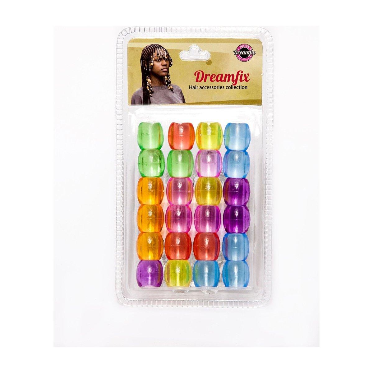 Dreamfix Health & Beauty Assorted 2 Dreamfix Large Hole Plastic Hair Beads Kids 24pcs