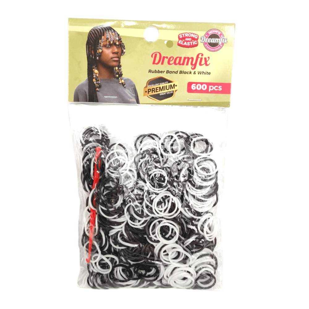 Dreamfix Health & Beauty Black & White Dreamfix Rubber Bands 600 pcs