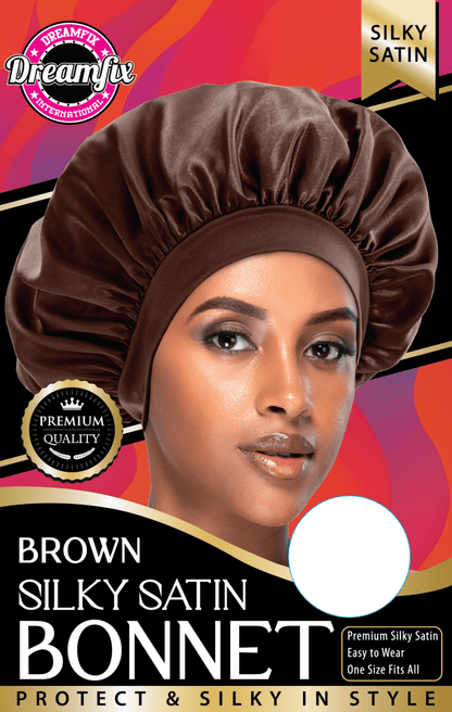 Dreamfix Health & Beauty Brown Dreamfix Silky Satin bonnet