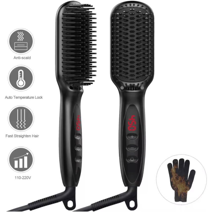 Dreamfix Health & Beauty Dreamfix 2 In 1 Electric Ceramic Straightening Comb Rotating Brush 110-240V 50/60HZ 45-65W