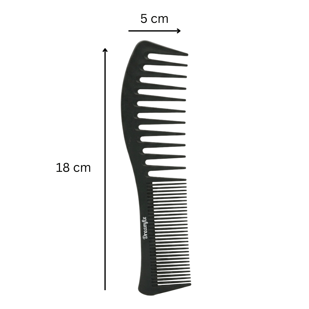 Dreamfix Health & Beauty Dreamfix - Peigne à double dent noir (petit et grand)
