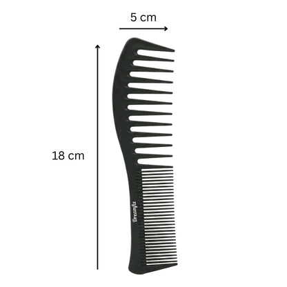 Dreamfix Health & Beauty Dreamfix - Peigne à double dent noir (petit et grand)