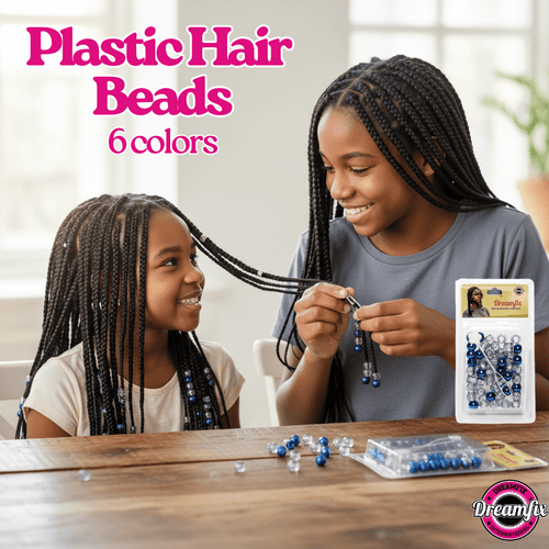 Dreamfix Health & Beauty Dreamfix Plastic Hair Beads Double Color For Kids and Transparent