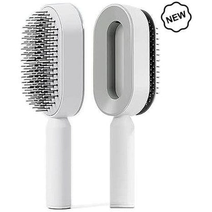 Dreamfix Health & Beauty Dreamfix Self Cleaning Hair Detangling and Scalp Massager Brushes White/Purple