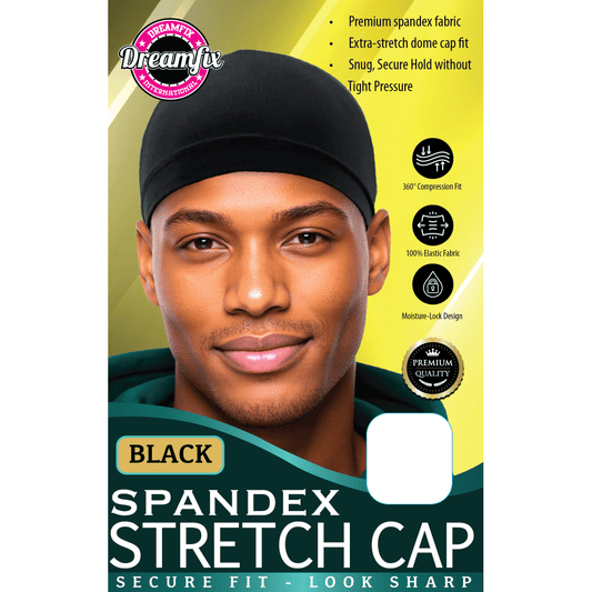 Dreamfix Health & Beauty Dreamfix Spandex Stretch Cap Black