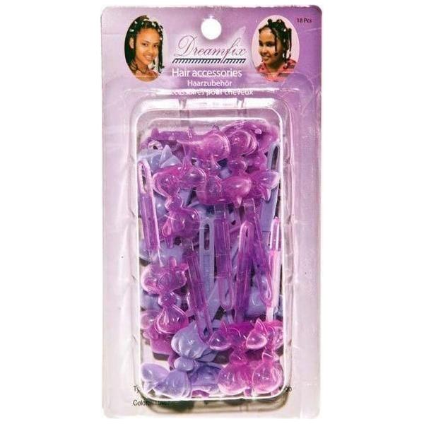 Dreamfix Health & Beauty #Ha07 Violet Tone Dreamfix Kids Hair Accessories 18Pcs