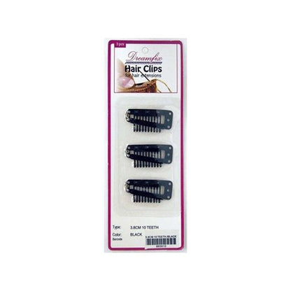 Dreamfix Health & Beauty Hair Clips 3 Pcs 10 Teeth 3.8cm :Black Hair Clips 3 Pcs 6 Teeth 2.8Cm :Light Brown