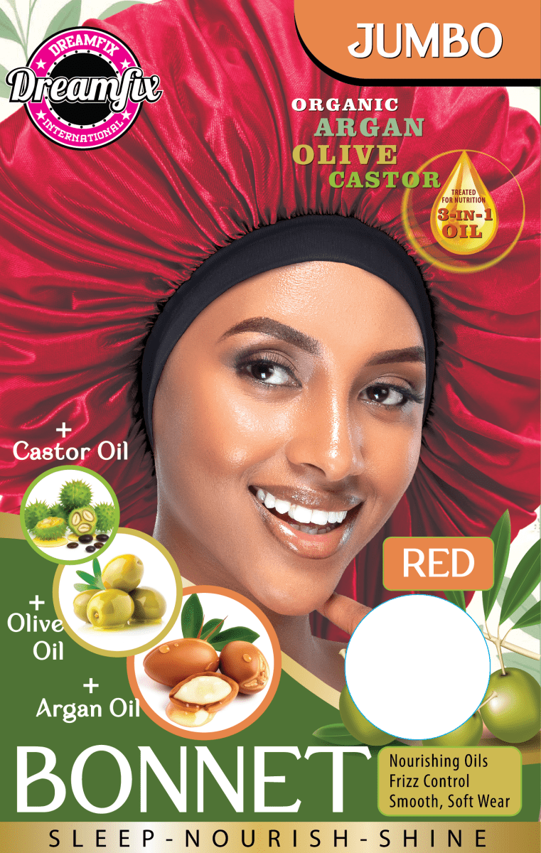 Dreamfix Health & Beauty Jumbo / Red Dreamfix Organic Argan Olive Castor Bonnet
