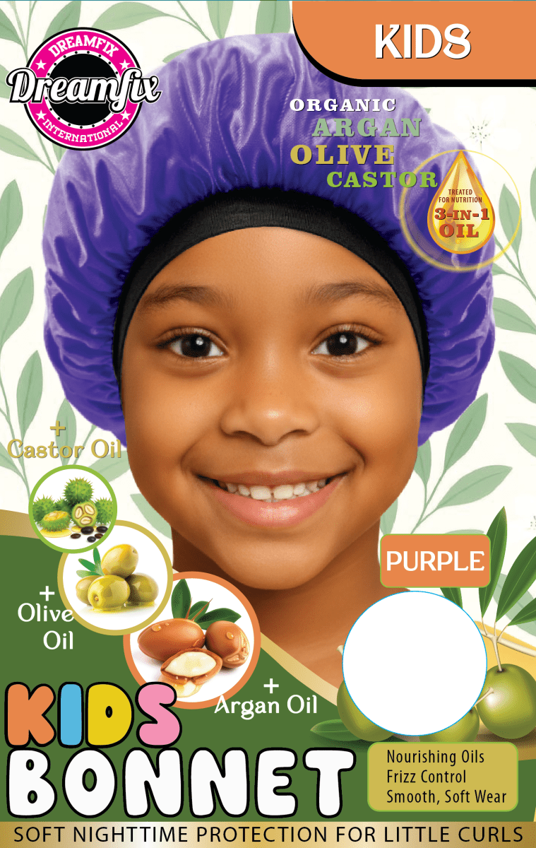 Dreamfix Health & Beauty Kids / Purple Dreamfix Organic Argan Olive Castor Bonnet