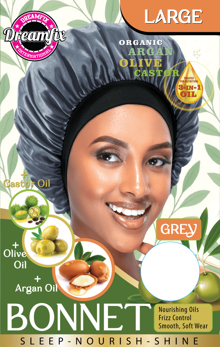 Dreamfix Health & Beauty Large / Gray Dreamfix Organic Argan Olive Castor Bonnet