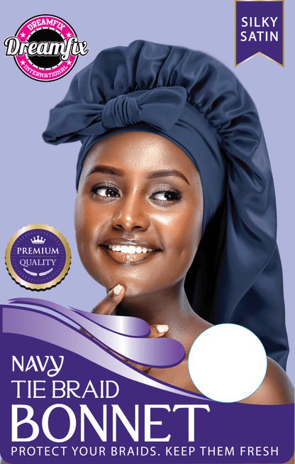 Dreamfix Health & Beauty Navy Dreamfix Tie Braid Bonnet