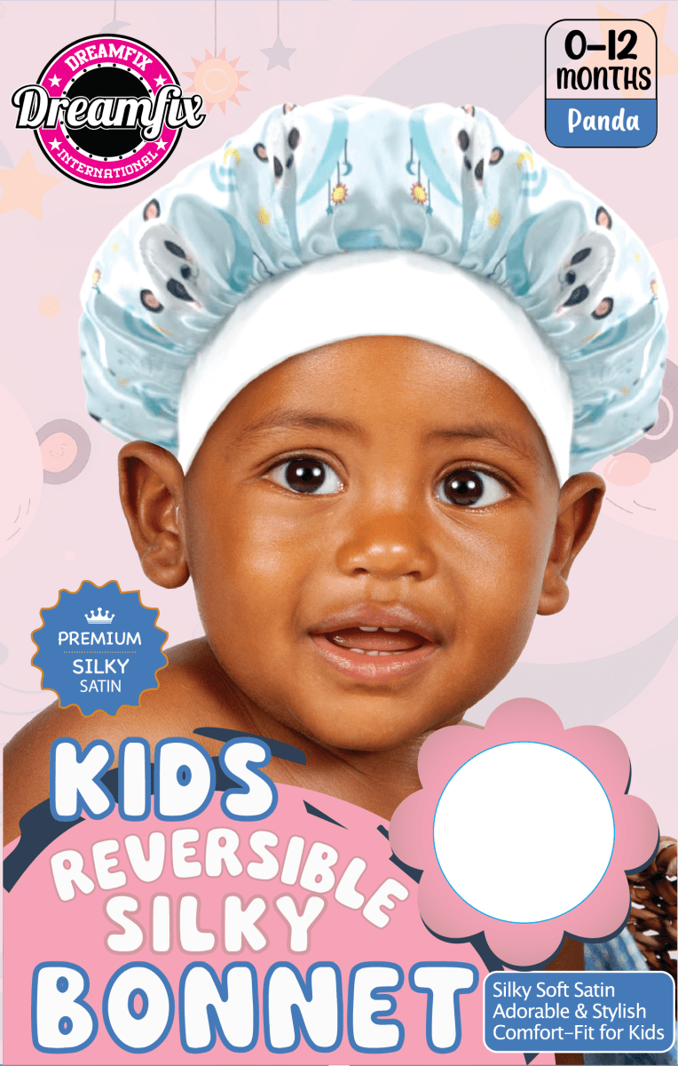 Dreamfix Health & Beauty Panda Dreamfix Kids Reversible Silky Bonnet