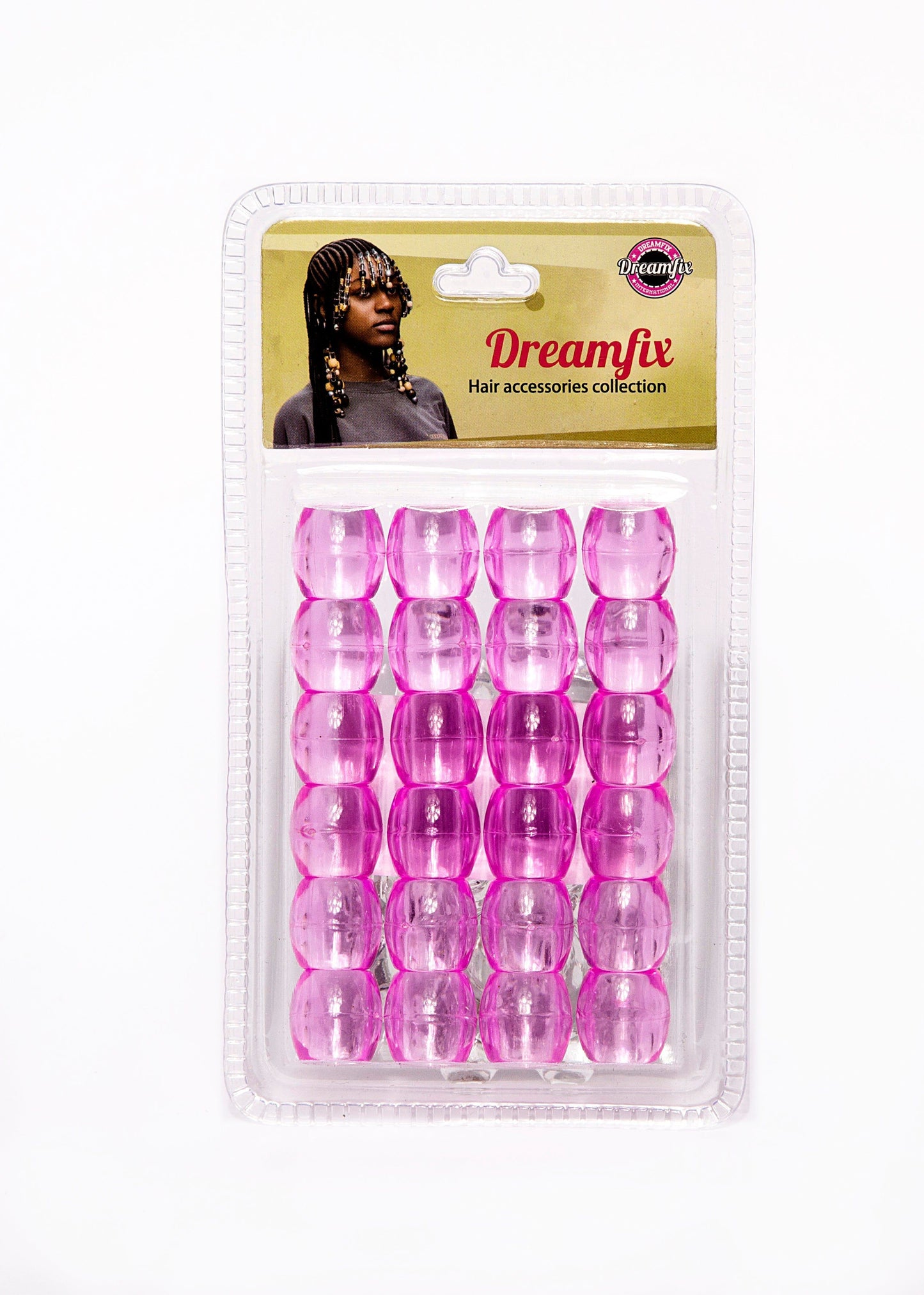 Dreamfix Health & Beauty purple Dreamfix Jumbo Hair Beads Transparent