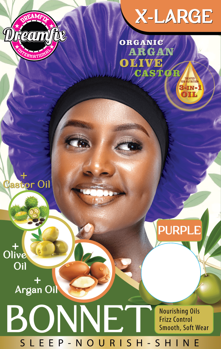 Dreamfix Health & Beauty X-Large / Purple Dreamfix Organic Argan Olive Castor Bonnet