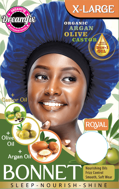 Dreamfix Health & Beauty X-Large / Royal Dreamfix Organic Argan Olive Castor Bonnet