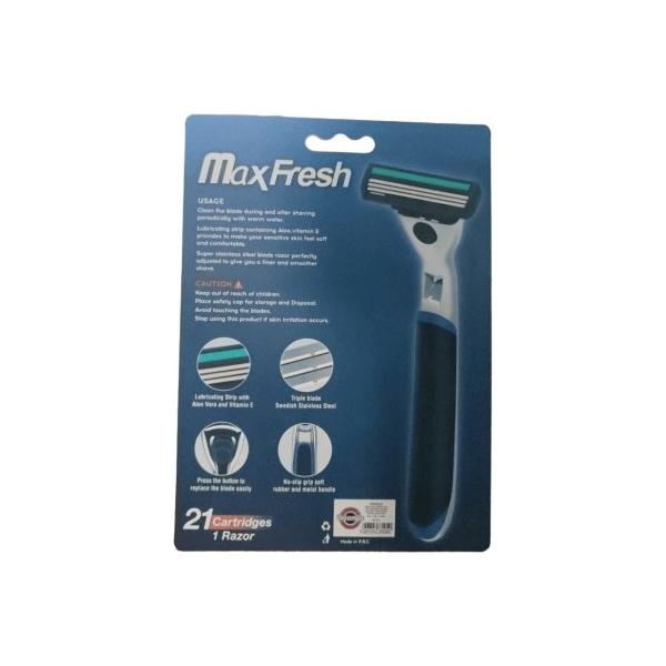 Dreamfix Maxfresh 1 Razor Sweden Stainless Steel With 21 Replaceable Cartridges - Gtworld.de