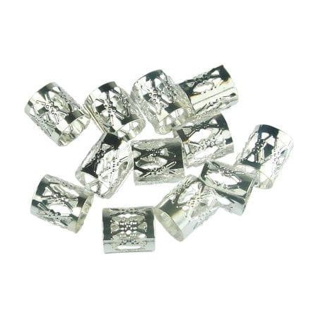 Dreamfix Metal Hair Beads Silver 12pcs   - Gtworld.de