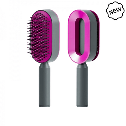 Dreamfix Self Cleaning Hair Detangling and Scalp Massager Brushes White/Purple | gtworld.be | white