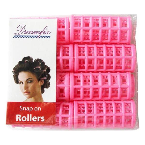 Dreamfix Snap On Rollers Large Pink 8 pieces/Pack