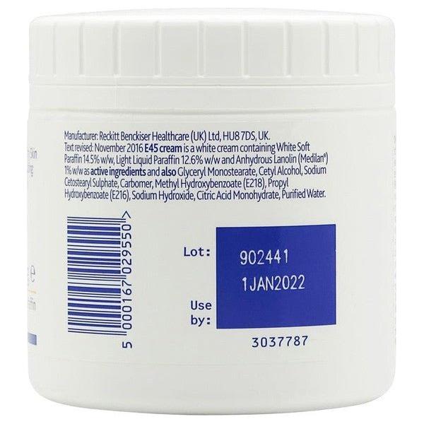 E45 Dermatological Cream Treatment for Dry Skin 350g - Gtworld.de