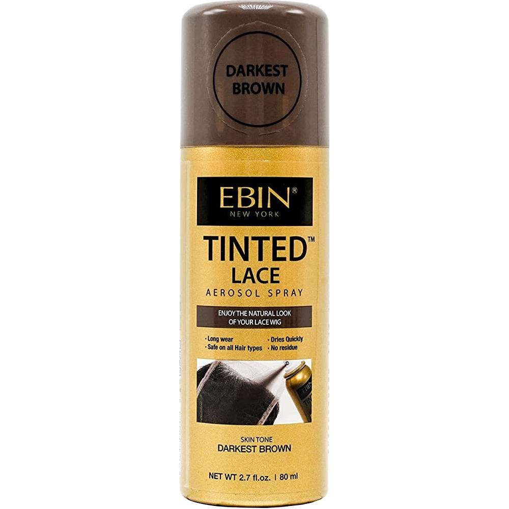 Ebin New York Health & Beauty TINTEDLACE SPRAY 80ML-DARKEST BROWN Ebin New York Tinted Lace Aerosol Spray 80ml