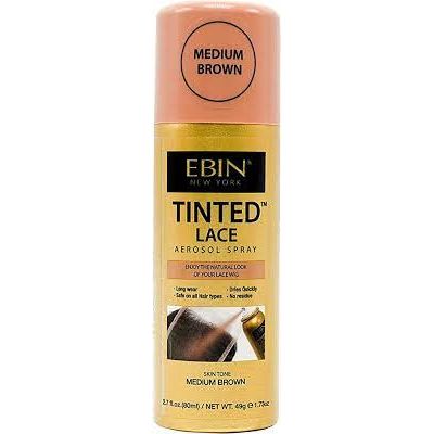 Ebin New York Health & Beauty TINTEDLACE SPRAY 80ML-MEDIUM BROWN Ebin New York Tinted Lace Aerosol Spray 80ml