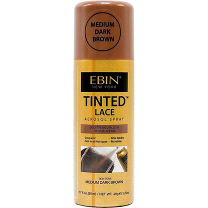 Ebin New York Health & Beauty TINTEDLACE SPRAY 80ML-MEDIUM DARK BROWN Ebin New York Tinted Lace Aerosol Spray 80ml