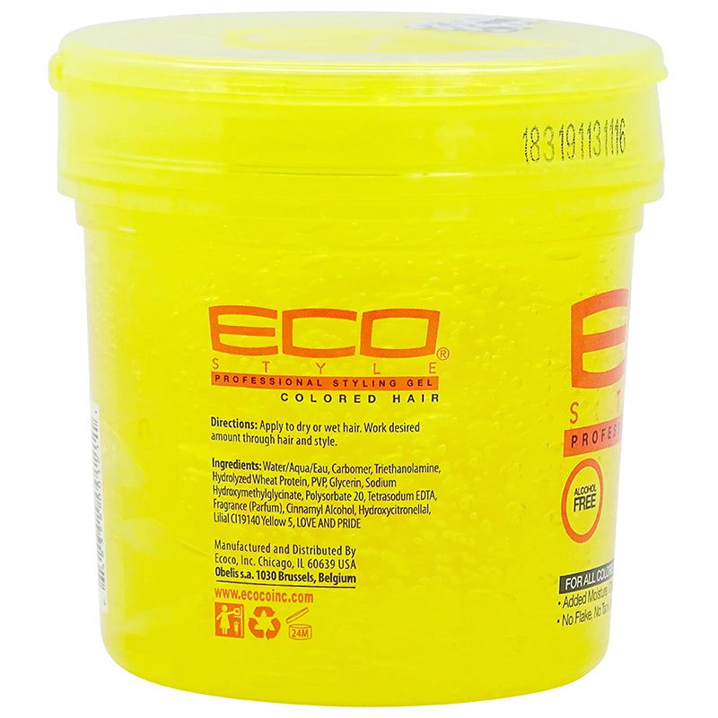 Eco Style Color Treated Yellow Styling Gel 473ml | gtworld.be 