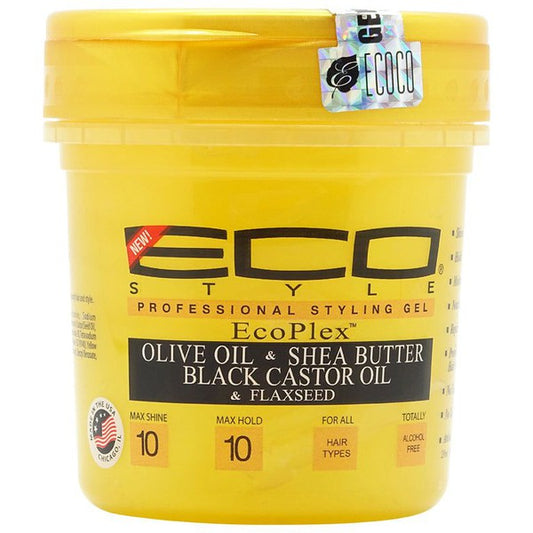 Eco Style Styling Gel Olive Oil & Shea Butter Black Castor Oil & Flaxseed 236 ml | gtworld.be 