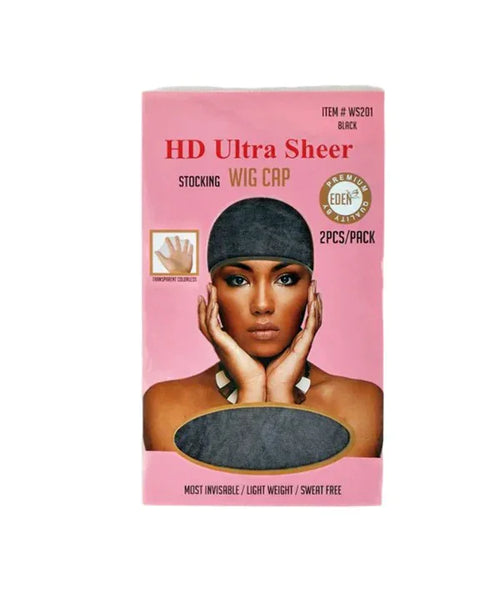 Eden Health & Beauty Eden - Bonnet de perruque HD Ultra Sheer - Noir