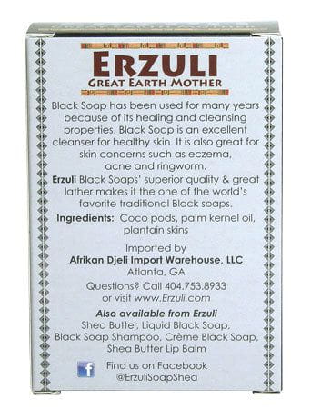 Erzuli Black Soap Unscented 4oz/120g | gtworld.be 