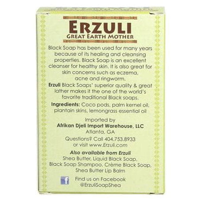 Erzuli Health & Beauty Erzuli Black Soap Lemongrass 4oz/120g