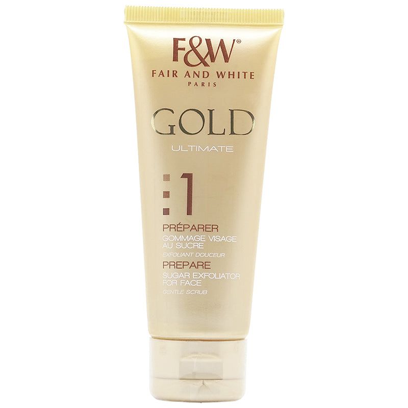 Fair & White GOLD Ultimate Prepare Sugar Exfoliator for Face 75ml | gtworld.be 