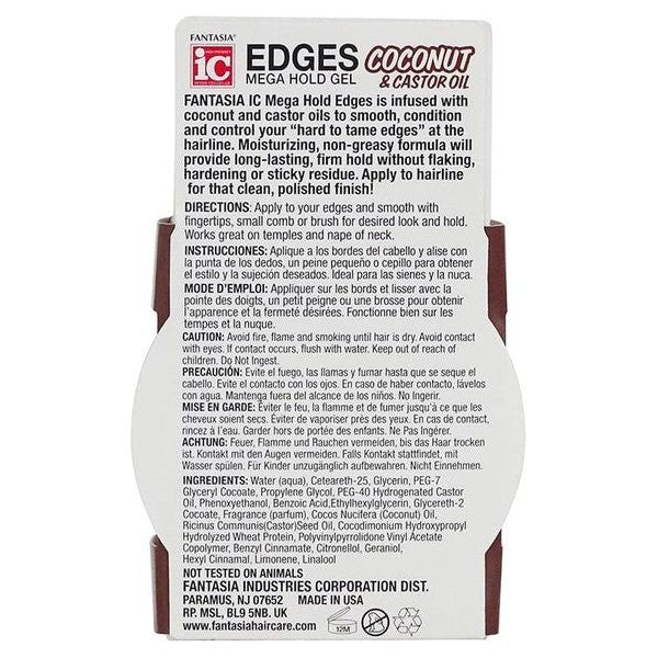 Fantasia ic Edges Mega Hold Gel Coconut & Castor Oil 64g - Gtworld.de